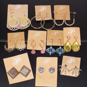 Lot of 10 New Plunder Earrings Bundle.  Front-Back, Statement, Hoop, Filigree